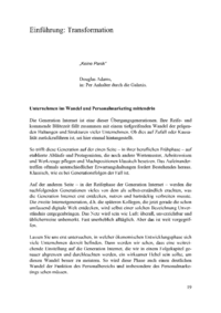 Dokument Einführung: Transformation