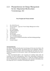 Dokument Planspieleinsatz im Change Management bei der Allgemeinen Rechtsschutz- Versicherungs-AG