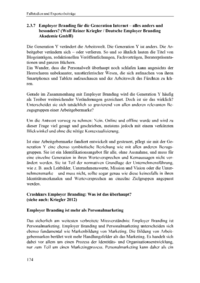 Dokument Employer Branding f&uuml;r die Generation Internet &ndash; alles anders und besonders?