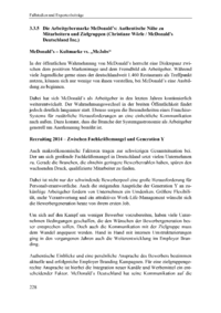 Dokument Die Arbeitgebermarke McDonald’s: Authentische Nähe zu Mitarbeitern und Zielgruppen