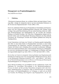 Dokument Management von Projektabhängigkeiten
