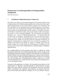 Dokument Kompetenzen von Führungskräften im Projektportfoliomanagement