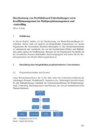 Dokument Durchsetzung von Portfolioboard-Entscheidungen sowie Konfliktmanagement im Multiprojektmanagement und -controlling