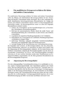 Dokument Ein modifiziertes Ertragswertverfahren für kleine und mittlere Unternehmen