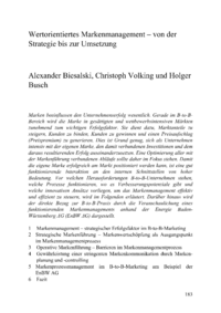 Dokument Wertorientiertes Markenmanagement – von der Strategie bis zur Umsetzung