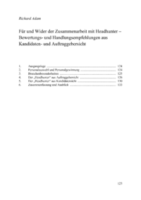 Dokument Für und Wider der Zusammenarbeit mit Headhunter – Bewertungs- und Handlungsempfehlungen aus Kandidaten- und Auftraggebersicht