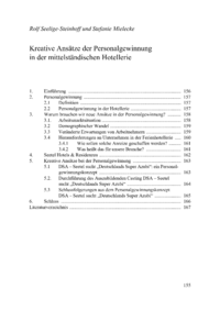 Dokument Kreative Ansätze der Personalgewinnung in der mittelständischen Hotellerie