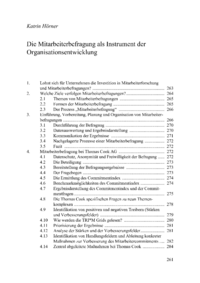 Dokument Die Mitarbeiterbefragung als Instrument der Organisationsentwicklung