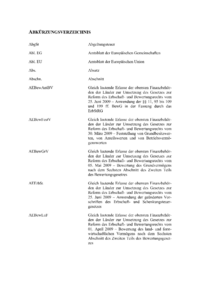 Dokument Abkürzungsverzeichnis