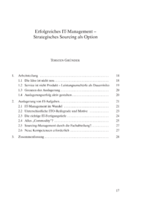 Dokument Erfolgreiches IT-Management – Strategisches Sourcing als Option