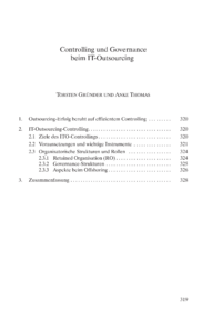 Dokument Controlling und Governance beim IT-Outsourcing