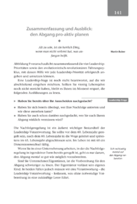 Dokument Zusammenfassung und Ausblick: den Abgang pro-aktiv planen