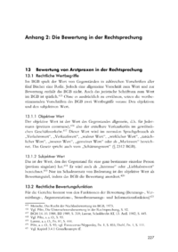 Dokument Die Bewertung in der Rechtsprechung