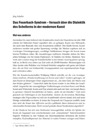 Dokument Das Feuerbach-Syndrom – Versuch über die Dialektik des Scheiterns in der modernen Kunst