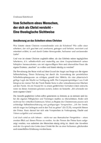 Dokument Vom Scheitern eines Menschen, der sich als Christ versteht – Eine theologische Sichtweise
