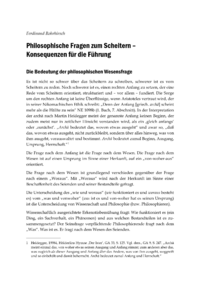 Dokument Philosophische Fragen zum Scheitern – Konsequenzen für die Führung