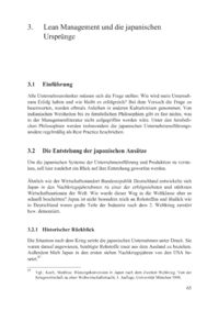 Dokument Lean Management und die japanischen Ursprünge