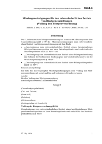 Dokument Mustergenehmigungen f&uuml;r den ortsver&auml;nderlichen Betrieb von R&ouml;ntgeneinrichtungen