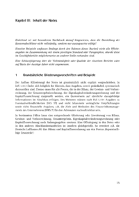 Dokument Grundsätzliche Gliederungsvorschriften und Beispiele