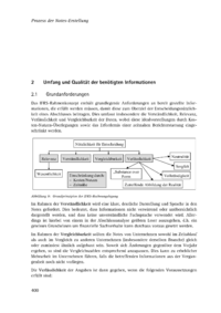 Dokument Umfang und Qualität der benötigten Informationen