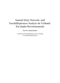 Dokument Journal Entry Network- und Geschäftsprozess-Analyse im Verbund. Ein dualer Revisionsansatz