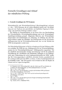 Dokument Formelle Grundlagen und Ablauf der mündlichen Prüfung