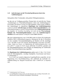 Dokument Anforderungen an die Wirtschaftsprüferpraxis durch das Geldwäschegesetz