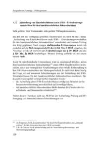 Dokument Aufstellung von Einzelabschlüssen nach IFRS – Erleichterungsvorschriften für den handelsrechtlichen Jahresabschluss