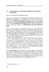 Dokument Besonderheiten der Abschlussprüfung kleiner und mittelgroßer Unternehmen