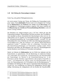 Dokument Die Prüfung des Finanzanlagevermögens