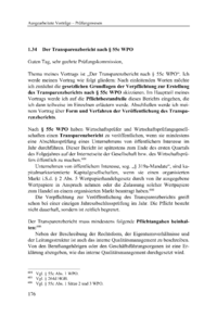 Dokument Der Transparenzbericht nach § 55c WPO