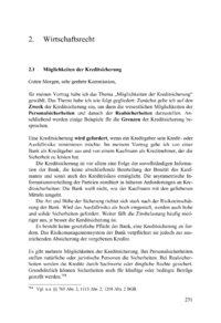 Dokument Möglichkeiten der Kreditsicherung