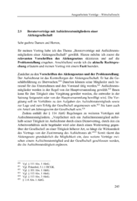 Dokument Beraterverträge mit Aufsichtsratsmitgliedern einer Aktiengesellschaft