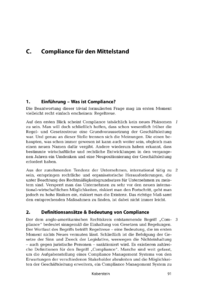 Dokument Compliance f&uuml;r den Mittelstand
