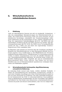 Dokument Wirtschaftsstrafrecht im mittelständischen Konzern