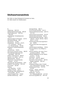 Dokument Stichwortverzeichnis