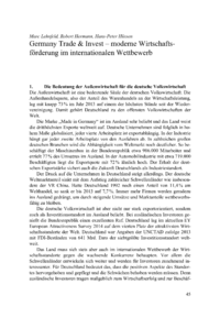 Dokument Germany Trade & Invest – moderne Wirtschaftsförderung im internationalen Wettbewerb