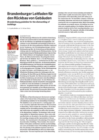 Dokument Brandenburger Leitfaden für den Rückbau von Gebäuden