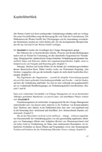 Dokument Kapitel&uuml;berblick