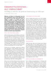 Dokument Fördermittelstatistiken – alle unbrauchbar?
