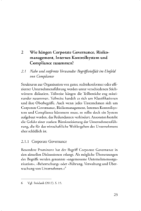 Dokument Wie hängen Corporate Governance, Risikomanagement, Internes Kontrollsystem und Compliance zusammen?