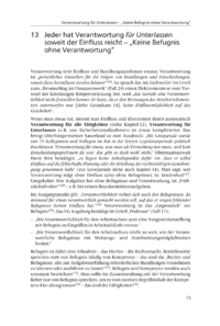 Dokument Jeder hat Verantwortung für Unterlassen soweit der Einfluss reicht – „Keine Befugnis ohne Verantwortung“