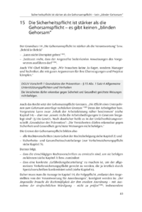 Dokument Die Sicherheitspflicht ist stärker als die Gehorsamspflicht – es gibt keinen „blinden Gehorsam“