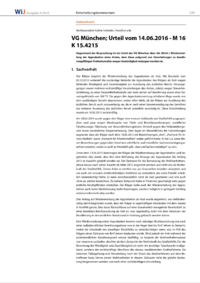 Dokument VG München; Urteil vom 14.06.2016 - M 16 K 15.4215