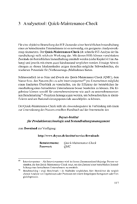 Dokument Analysetool: Quick-Maintenance-Check