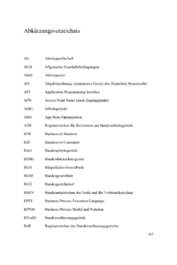 Dokument Abk&uuml;rzungsverzeichnis