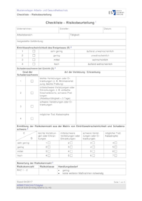 Dokument Risikobeurteilung (Checkliste) 