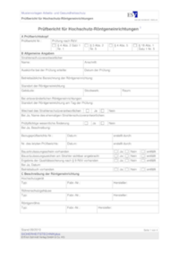 Dokument Prüfbericht für Hochschutz-Röntgeneinrichtungen 