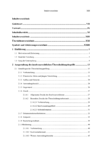 Dokument Inhaltsverzeichnis