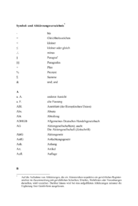 Dokument Symbol- und Abkürzungsverzeichnis